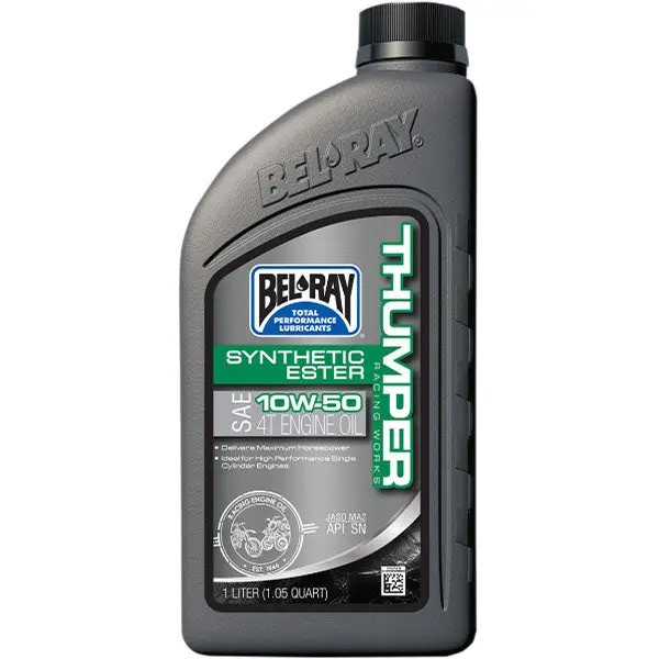 Bel-Ray Thumper 10W-50 Synthetic 4-Stroke Motorcycle Oil bel ray thumper 10w 50 synthet 0 1750486555 - BTOSPORTS
