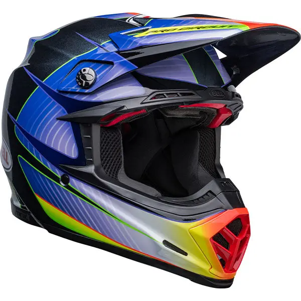 Bell MXR6X Carbon Fiber Full Face Racing Helmets Black/White bell mxr6x carbon fiber full f 0 1750482719 - BTOSPORTS