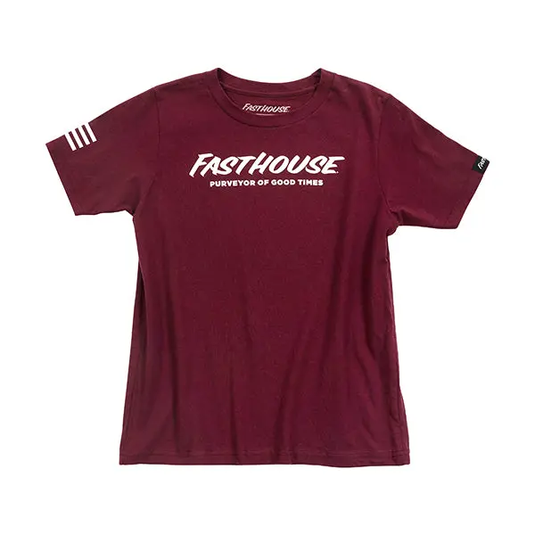 Fasthouse Youth Maroon Logo Tee: Soft & Stylish T-Shirt fasthouse youth maroon logo te 0 1750482284 - BTOSPORTS