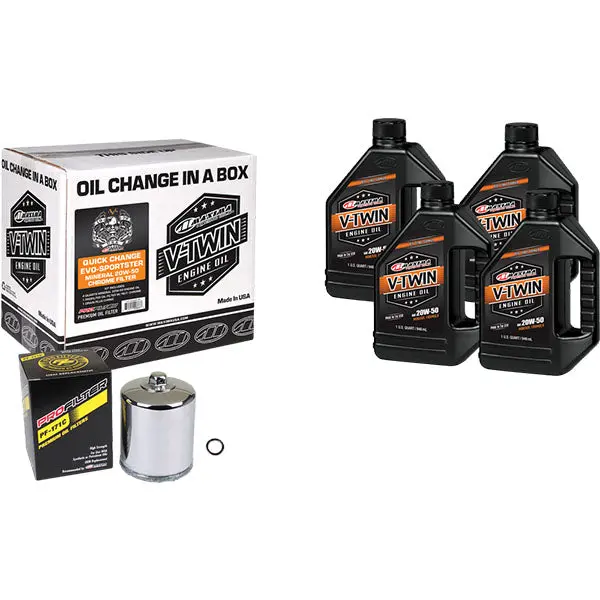 Maxima Sportster V-Twin Oil Change Kit 20W-50 Mineral maxima sportster v twin oil ch 0 1750486600 - BTOSPORTS